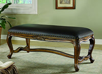 Coaster Home Furnishings Upholstered Bench Brown and Black