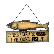 Load image into Gallery viewer, If the Keys Are Missin I&#39;ve Gone Fishin Key Hook
