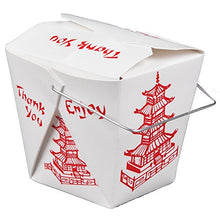 Load image into Gallery viewer, Pack of 15 Chinese Take Out Boxes PAGODA 16 oz / Pint Size Party Favor and Food Pail
