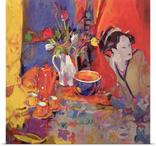 Load image into Gallery viewer, GREATBIGCANVAS Entitled The Magical Table, 2002 Oil on Canvas Poster Print, 48&quot; x 48&quot;, Multicolor
