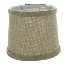 Load image into Gallery viewer, Upgradelights 6 Inch Set of 6 Burlap with Trim Drum Shaped Chandelier Lamp Shades 5x6x5
