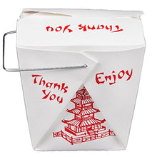 Load image into Gallery viewer, Pack of 15 Chinese Take Out Boxes PAGODA 16 oz / Pint Size Party Favor and Food Pail
