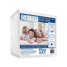 Load image into Gallery viewer, Linen Store Mattress Protector, Full, White
