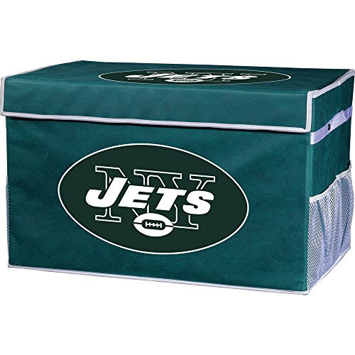 Franklin Sports New York Jets NFL Folding Storage Footlocker Bins - Official NFL Team Storage Organizers - Collapsible Containers - Large