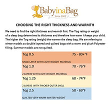 Load image into Gallery viewer, BABYINABAG Warm 2.5 Tog Baby Sleeping Bag and Sack Wearable Blanket Quilted Winter Model, 100% Cotton for Infants and Toddlers (Medium (10 - 24 mos))
