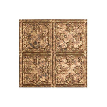 Load image into Gallery viewer, FASDE Traditional Style/Pattern 10 Decorative Vinyl Glue Up Ceiling Panel in Cracked Copper (12X12 Inch Sample)
