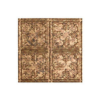 FASDE Traditional Style/Pattern 10 Decorative Vinyl Glue Up Ceiling Panel in Cracked Copper (12X12 Inch Sample)