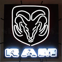 Neonetics 5RAMWH Ram White Neon Sign with Backing