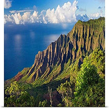 Load image into Gallery viewer, GREATBIGCANVAS Entitled Hawaii, Kauai, Na Pali Coast, Kalalau Valley, View from Kokee State Park Poster Print, 60&quot; x 40&quot;, Multicolor
