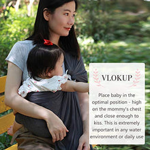 Load image into Gallery viewer, Vlokup Baby Water Ring Sling Carrier | Lightweight Breathable Mesh Baby Wrap for Infant, Newborn, Kids and Toddlers | Perfect for Summer, Swimming, Pool, Beach | Great for Dad Too Grey
