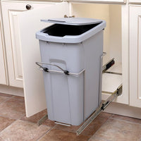Soft Close, Bottom Mount Waste Bins with Handle, Similar To # Febsc10 1 35Wh 35 Qt (1) White 9-3/8