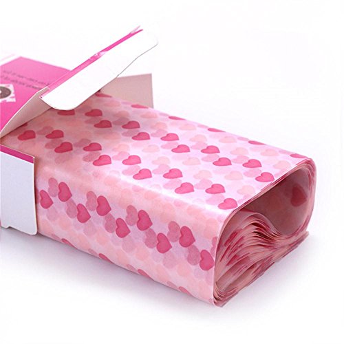 Wax Paper,Food Picnic Paper,50 sheets Grease Proof Paper,Waterproof Dry  Hamburger Paper Liners Wrapping Tissue for Plastic Food Basket By Meleg  Otthon(Heart-shaped pattern) - Tissue Paper