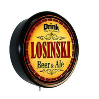 Goldenoldiesclocks LOSINSKI Beer and Ale Cerveza Lighted Wall Sign