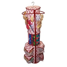 Load image into Gallery viewer, Paula Deen Round Gift Wrap Organizer - Heavy Duty Storage for Wrapping Paper, Gift Bags, Bows, Ribbon and More - Organize Your Closet with this Hanging Bag &amp; Box to Have Organization, Clear Pockets

