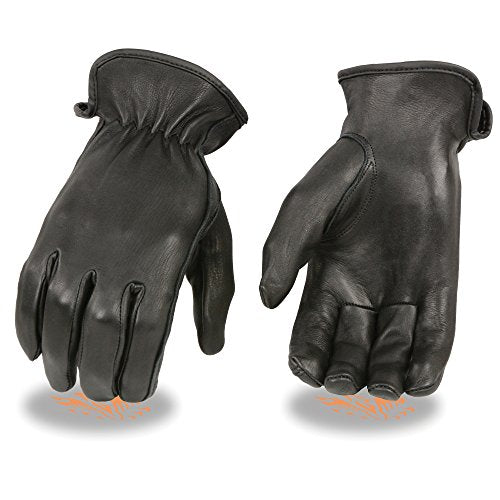 Milwaukee Leather SH886 Women's Deer Skin Unlined Gloves (Black, Small)