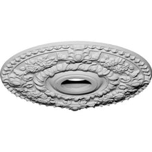 Load image into Gallery viewer, Ekena Millwork CM18RO Rose Ceiling Medallion, 18&quot;OD x 3 1/2&quot;ID x 1 1/2&quot;P (Fits Canopies up to 7 1/4&quot;), Factory Primed
