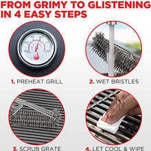 Load image into Gallery viewer, Alpha Grillers BBQ Grill Brush - Wire Grill Brush &amp; BBQ Brush for Grill Cleaning - Grill Brush for Outdoor Grill &amp; Gas Grill Cleaner for All BBQ Types
