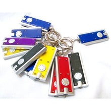 Load image into Gallery viewer, 4 X Mini LED Flashlight Key Chain - DOZEN(Colors May Vary)
