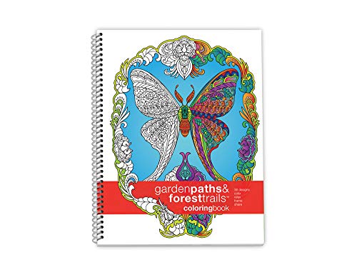 Action Publishing Coloring Book: Garden Paths & Forest Trails Large Sidebound (8.5 x 11 inches)