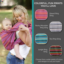 Load image into Gallery viewer, Hip Baby Wrap Woven Baby Carrier for Infants and Toddlers - Perfect for Baby Shower Baby Sling Carrier Baby Wrap Carrier Baby Carriers Baby Wearing Carrier Baby Sling and Nursing Cover Rocky Mountain
