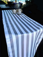 Quasimoon PaperLanternStore.com Striped Pattern Table Runner - Gray/Grey (12 x 108)