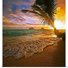 Load image into Gallery viewer, GREATBIGCANVAS Entitled Hawaii, Oahu, Lanikai Beach at Sunrise Poster Print, 60&quot; x 44&quot;, Multicolor
