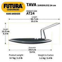 Load image into Gallery viewer, Hawkins-Futura L-58 Hard Anodized Concave Griddle Tava, 9.5-Inch Diameter
