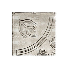 Load image into Gallery viewer, FASDE Traditional Style/Pattern 5 Decorative Vinyl Glue Up Ceiling Panel in Crosshatch Silver (12X12 Inch Sample)
