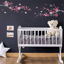 Load image into Gallery viewer, Baby Cherry Blossoms Wall Decal (Grey &amp; Pinks, 20&quot; (H) X 24&quot; (W))
