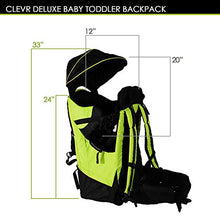 Load image into Gallery viewer, ClevrPlus Deluxe Adjustable Baby Carrier Outdoor Hiking Child Backpack Camping
