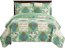 Load image into Gallery viewer, Royal Hotel Davina Queen Size, Over-Sized Coverlet 3pc Set, Luxury Microfiber Printed Quilt
