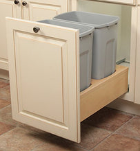 Load image into Gallery viewer, Soft Close, Door Mount Waste Bins with Wood Surround
