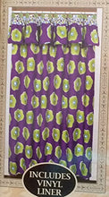 Load image into Gallery viewer, Better Home Purple with Flower Design Fabric Shower Curtain with Balloon Valance, Liner and 12 Hooks
