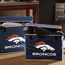Load image into Gallery viewer, Franklin Sports Denver Broncos NFL Folding Storage Footlocker Bins - Official NFL Team Storage Organizers - Collapsible Containers - Small
