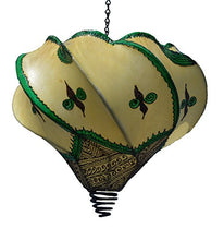 Load image into Gallery viewer, Henna Lamps &amp; Sconces Handmade Henna Moroccan Leather Lamp Natural
