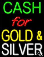 Cash for Gold & Silver Handcrafted Energy Efficient Glasstube Neon Signs