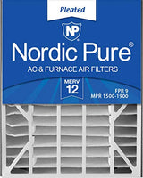 Nordic Pure 20x25x5 MERV 12 Pleated Air Bear 255649-102 Replacement AC Furnace Air Filter 1 Pack