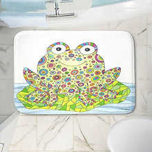 Load image into Gallery viewer, DiaNoche Designs Memory Foam Bath or Kitchen Mats by Valerie Lorimer - The Cheerful Frog, Large 36 x 24 in
