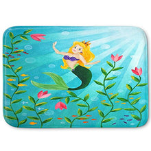 Load image into Gallery viewer, DiaNoche Designs Memory Foam Bath or Kitchen Mats by nJoy Art - Mermaid, Large 36 x 24 in
