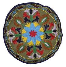 Load image into Gallery viewer, Lalhaveli Indian Heavy Embroidery Decorative Ottoman Cover 18 X 18 X 14 Inches
