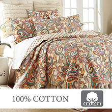 Load image into Gallery viewer, Levtex Home Alyssa Paisley Full/Queen Cotton Quilt Set Autumn Colors

