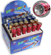 Load image into Gallery viewer, HAWK 24 Piece Brightly Colored Aluminum Flashlights In Counter-Top Display - FL8-24

