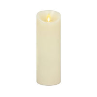 Darice Luminara Flameless Candle - Vanilla Scented Ivory Wax Classic Pillar - 8 in