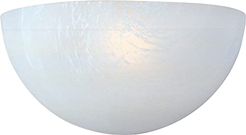 Maxim Lighting 20585MRWT Essentials-1 Light Wall Sconce in Transitional style-10.5 Inches Wide by 5.5 inches high, White Finish with Marble Glass