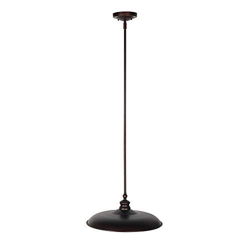 Design House 519863 Kimball Industrial Farmhouse 1-Light Indoor Pendant with Metal Shade for Kitchen Dining Room Bar Island, Coffee Bronze