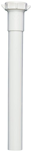 Plumb Pak PP945W Extension Tube, 1-1/4 in Dia X 12 in L, Slip Joint, Plastic, 1 1/4