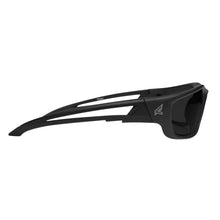 Load image into Gallery viewer, Edge SK-XL116VS Kazbek XL Wrap-Around Anti-Fog / Vapor Shield Safety Glasses, Anti-Scratch, Non-Slip, UV 400, Military Grade, ANSI/ISEA &amp; MCEPS Compliant, XL Wide Fit, Black Frame / Smoke Lens
