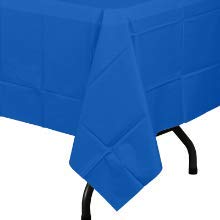 Load image into Gallery viewer, 12-Pack Premium Plastic Tablecloth 54in. x 108in. Rectangle Table Cover - Dark Blue

