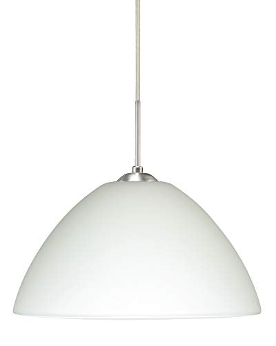 Besa 1JT-420107-SN Contemporary Modern One Light Pendant from Tessa Collection in Pewter, Nickel, Silver Finish,