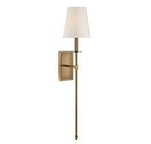 Load image into Gallery viewer, Savoy House 9-7144-1-322 Monroe 1-Light Sconce in Warm Brass
